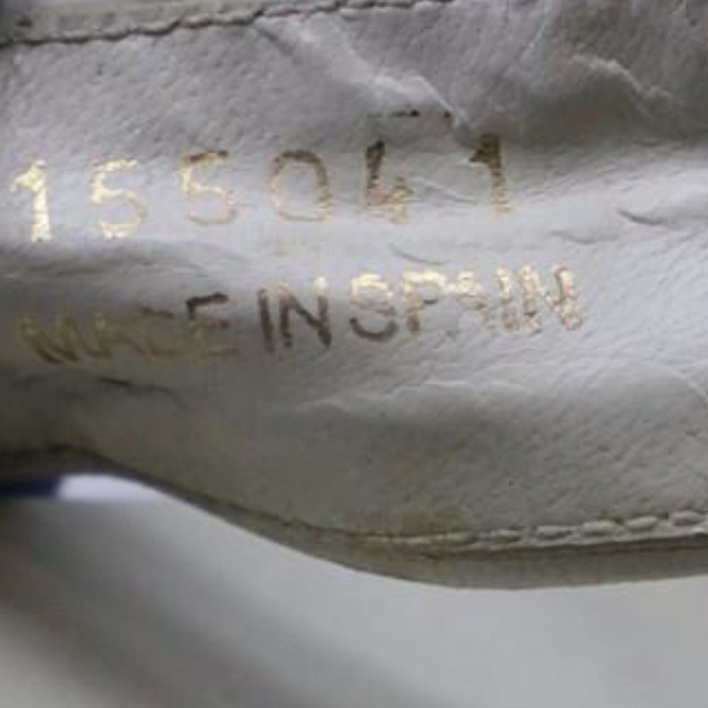 Gucci White Leather Espadrille Wedge Sandals with Brown Logo Trim - Picture 10 of 12